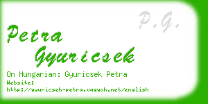 petra gyuricsek business card